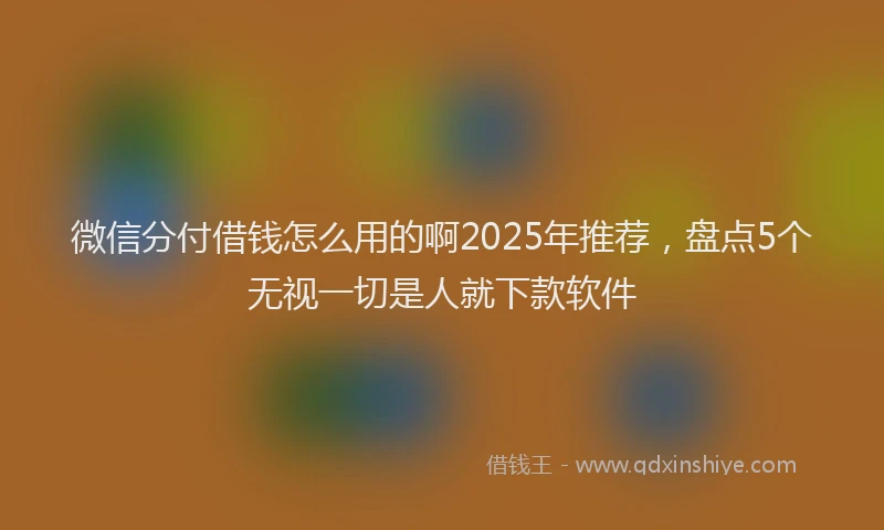 微信分付借钱怎么用的啊2025年推荐，盘点5个无视一切是人就下款软件