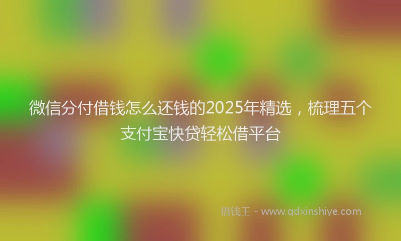 微信分付借钱怎么还钱的2025年精选，梳理五个支付宝快贷轻松借平台