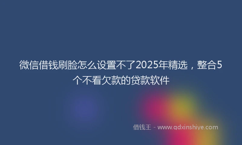 微信借钱刷脸怎么设置不了2025年精选，整合5个不看欠款的贷款软件