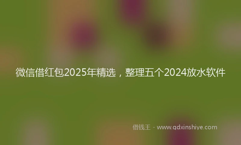 微信借红包2025年精选，整理五个2024放水软件