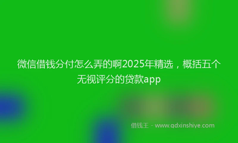 微信借钱分付怎么弄的啊2025年精选，概括五个无视评分的贷款app