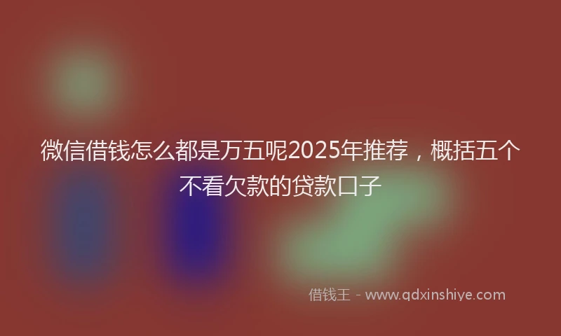 微信借钱怎么都是万五呢2025年推荐，概括五个不看欠款的贷款口子