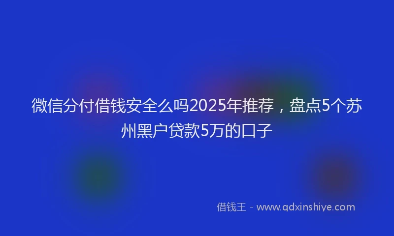 微信分付借钱安全么吗2025年推荐，盘点5个苏州黑户贷款5万的口子