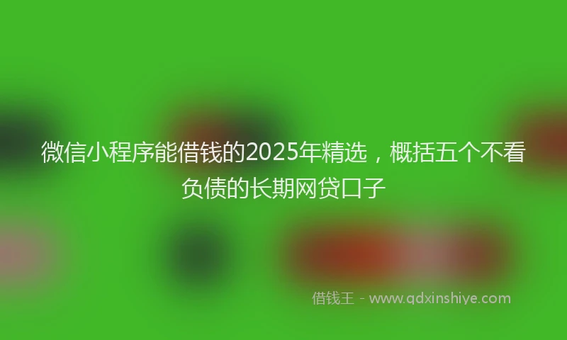 微信小程序能借钱的2025年精选，概括五个不看负债的长期网贷口子