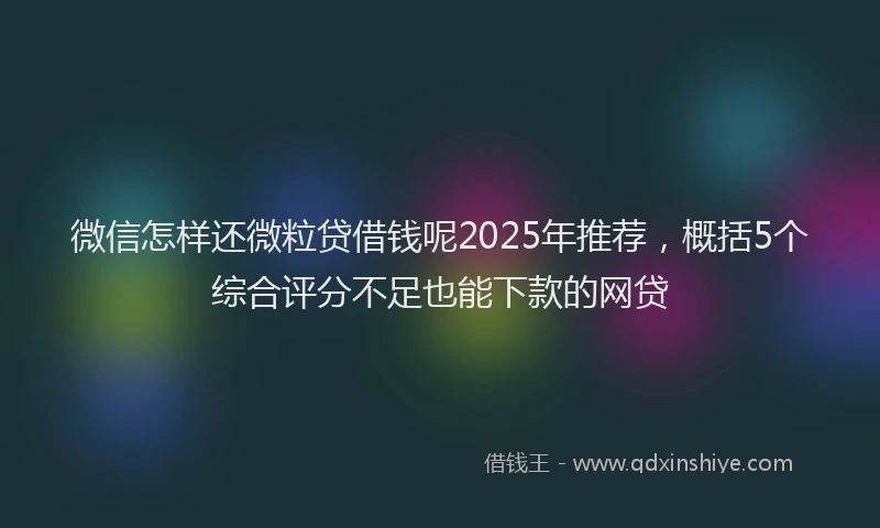 微信怎样还微粒贷借钱呢2025年推荐，概括5个综合评分不足也能下款的网贷