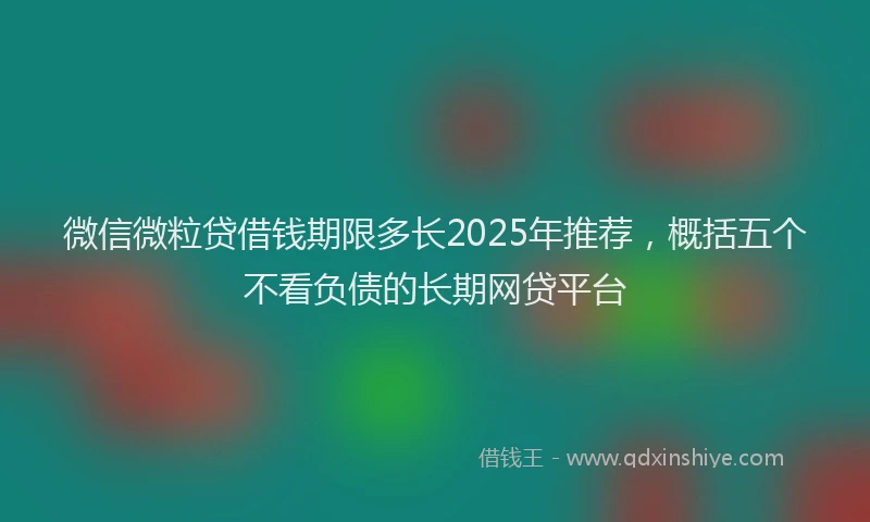 微信微粒贷借钱期限多长2025年推荐，概括五个不看负债的长期网贷平台