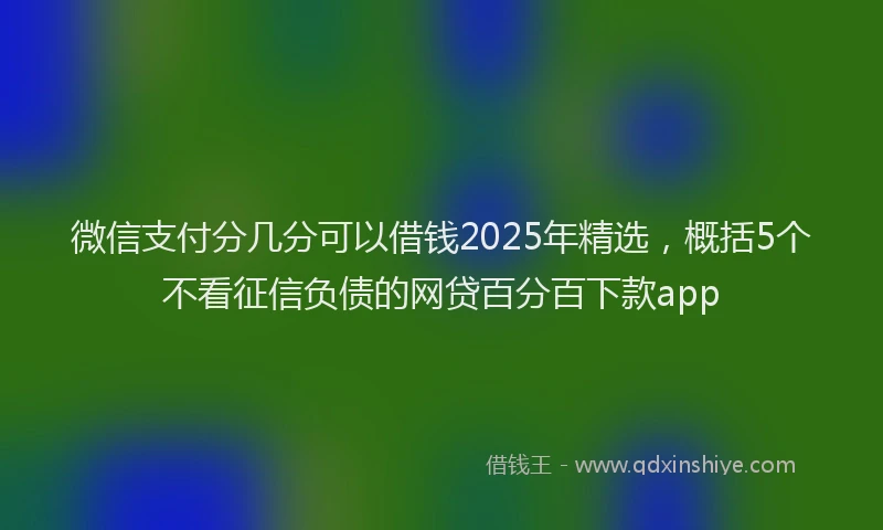 微信支付分几分可以借钱2025年精选，概括5个不看征信负债的网贷百分百下款app