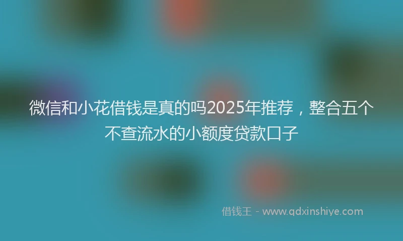 微信和小花借钱是真的吗2025年推荐，整合五个不查流水的小额度贷款口子