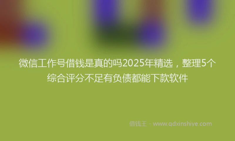 微信工作号借钱是真的吗2025年精选，整理5个综合评分不足有负债都能下款软件