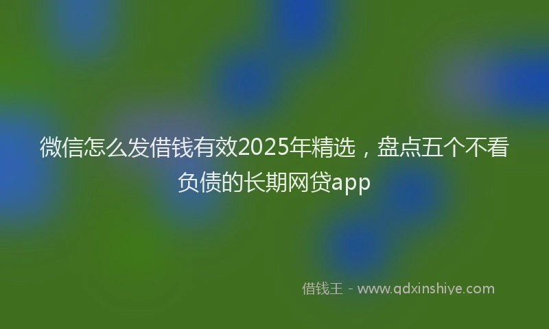 微信怎么发借钱有效2025年精选，盘点五个不看负债的长期网贷app