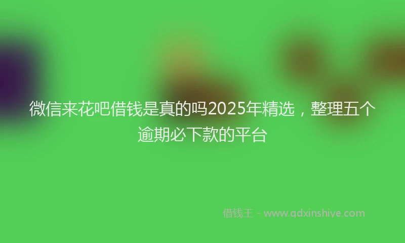 微信来花吧借钱是真的吗2025年精选，整理五个逾期必下款的平台