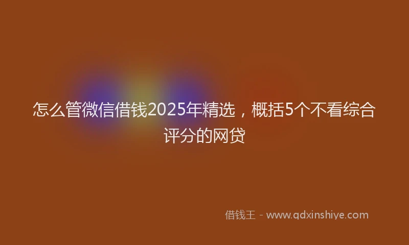 怎么管微信借钱2025年精选，概括5个不看综合评分的网贷