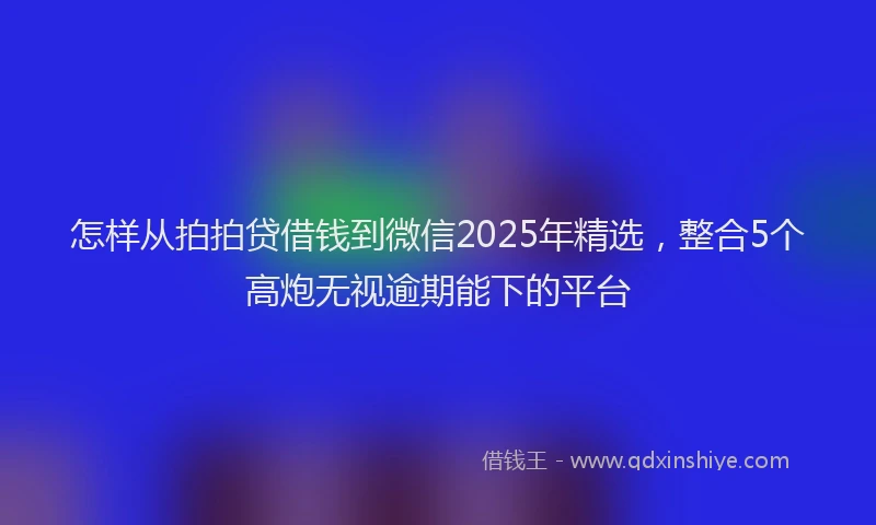 怎样从拍拍贷借钱到微信2025年精选，整合5个高炮无视逾期能下的平台