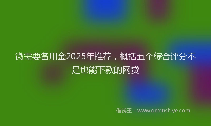 微需要备用金2025年推荐，概括五个综合评分不足也能下款的网贷