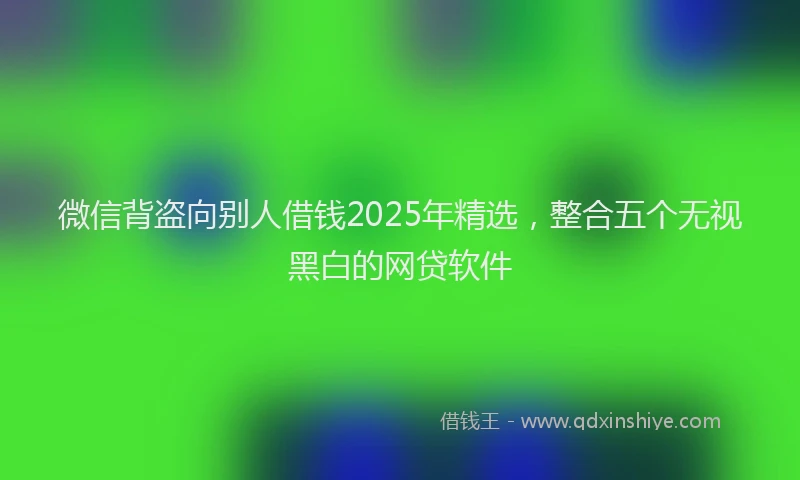 微信背盗向别人借钱2025年精选，整合五个无视黑白的网贷软件