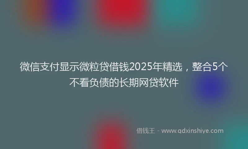 微信支付显示微粒贷借钱2025年精选，整合5个不看负债的长期网贷软件