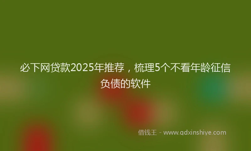 必下网贷款2025年推荐，梳理5个不看年龄征信负债的软件