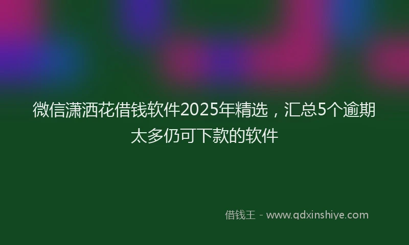 微信潇洒花借钱软件2025年精选，汇总5个逾期太多仍可下款的软件