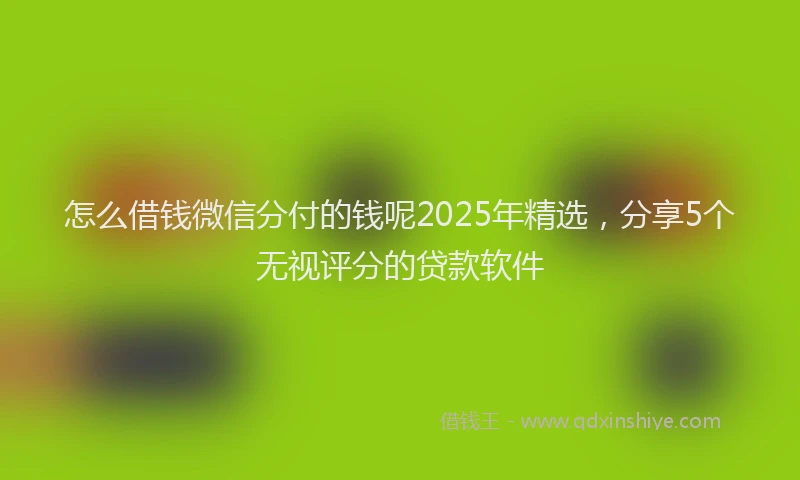 怎么借钱微信分付的钱呢2025年精选，分享5个无视评分的贷款软件