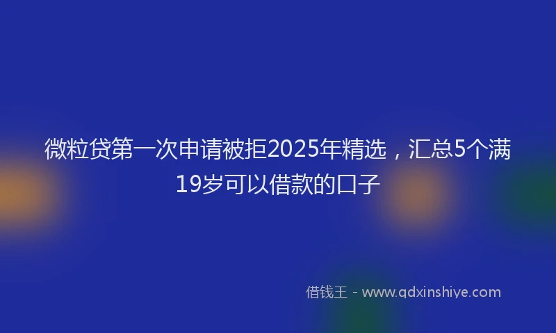 微粒贷第一次申请被拒2025年精选，汇总5个满19岁可以借款的口子