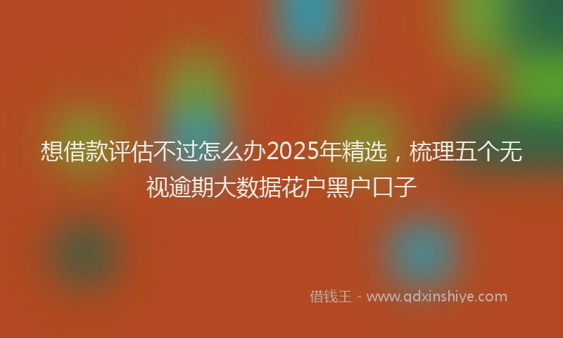 想借款评估不过怎么办2025年精选，梳理五个无视逾期大数据花户黑户口子