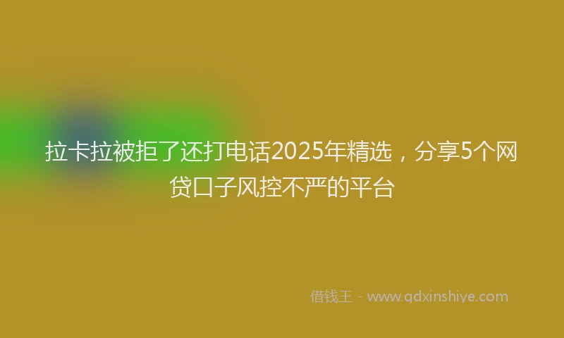 拉卡拉被拒了还打电话2025年精选，分享5个网贷口子风控不严的平台
