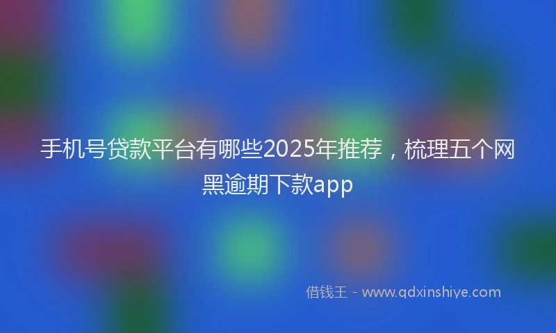 手机号贷款平台有哪些2025年推荐，梳理五个网黑逾期下款app