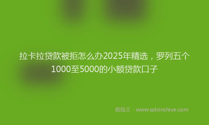 拉卡拉贷款被拒怎么办2025年精选，罗列五个1000至5000的小额贷款口子