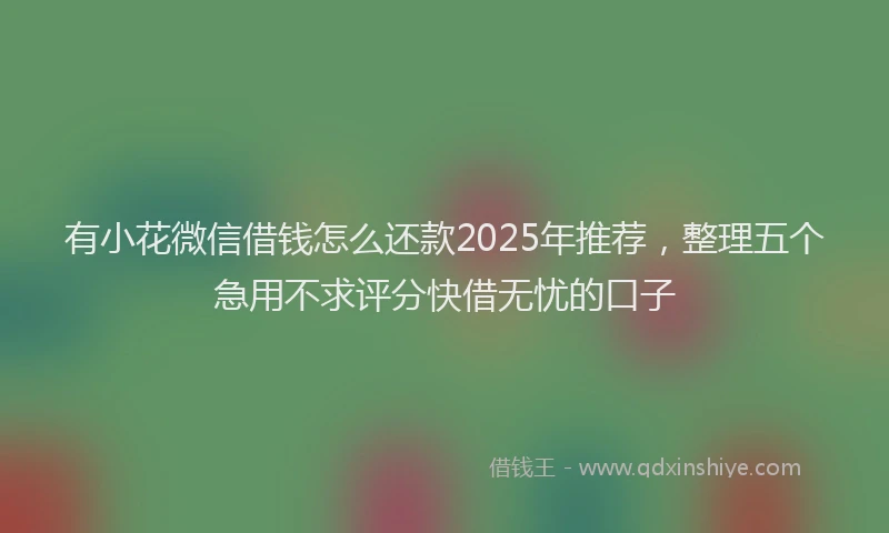 有小花微信借钱怎么还款2025年推荐，整理五个急用不求评分快借无忧的口子