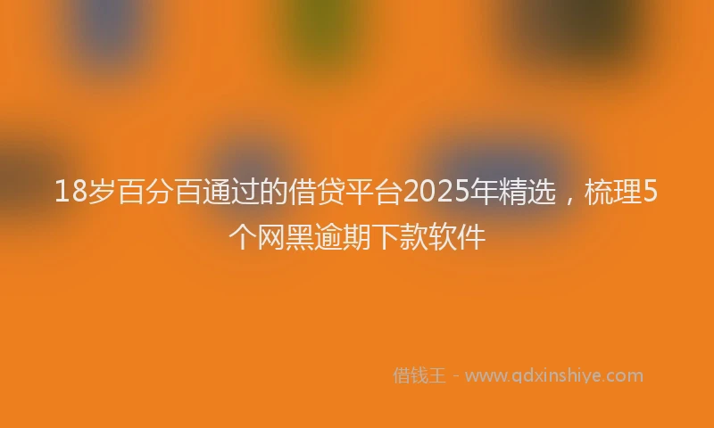 18岁百分百通过的借贷平台2025年精选，梳理5个网黑逾期下款软件