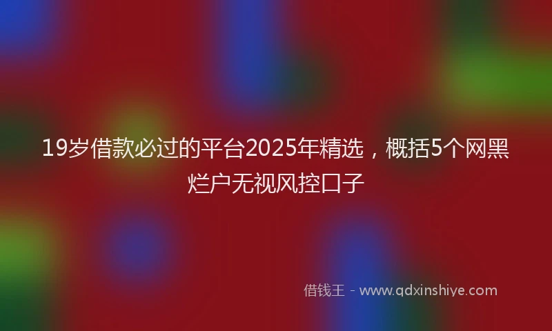 19岁借款必过的平台2025年精选，概括5个网黑烂户无视风控口子