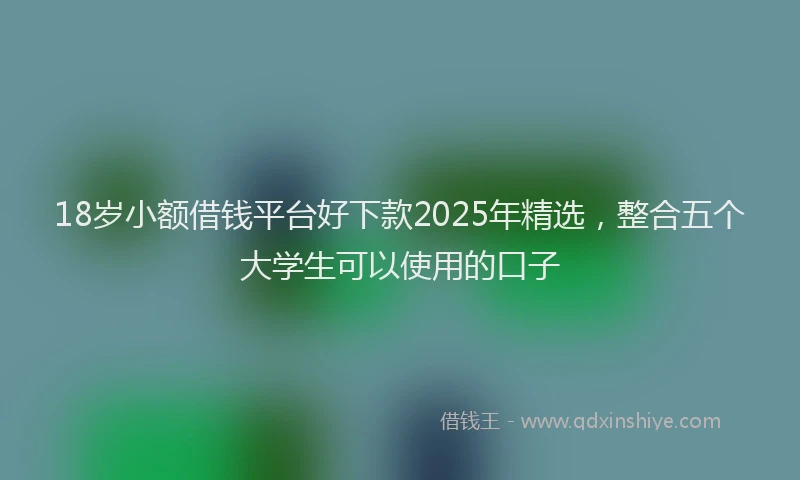18岁小额借钱平台好下款2025年精选，整合五个大学生可以使用的口子