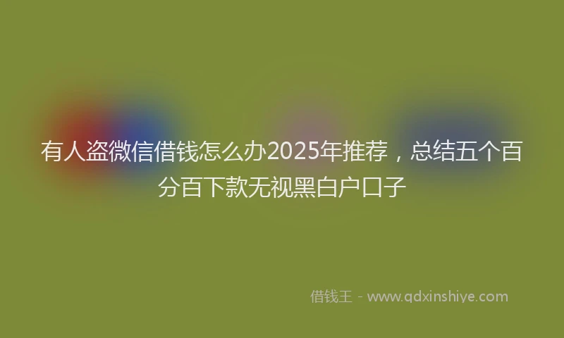有人盗微信借钱怎么办2025年推荐，总结五个百分百下款无视黑白户口子