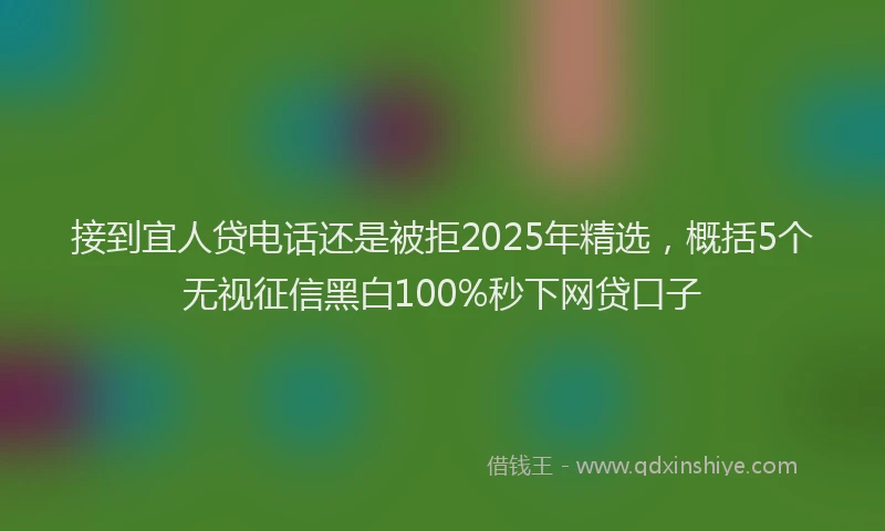 接到宜人贷电话还是被拒2025年精选，概括5个无视征信黑白100%秒下网贷口子