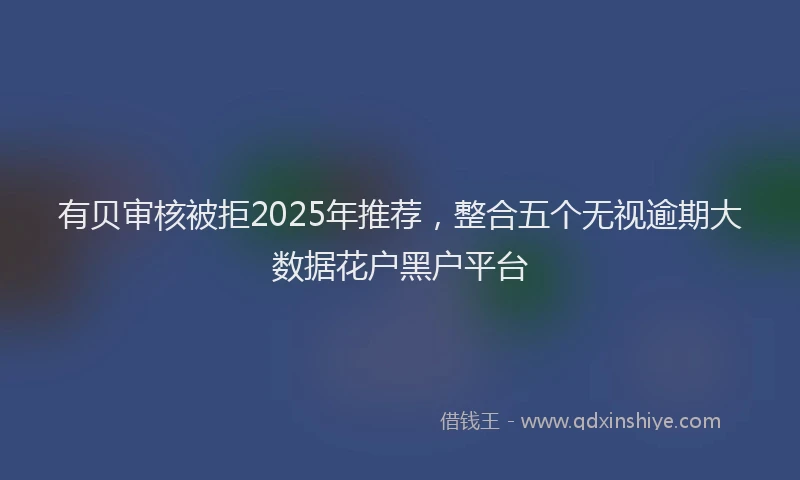 有贝审核被拒2025年推荐，整合五个无视逾期大数据花户黑户平台