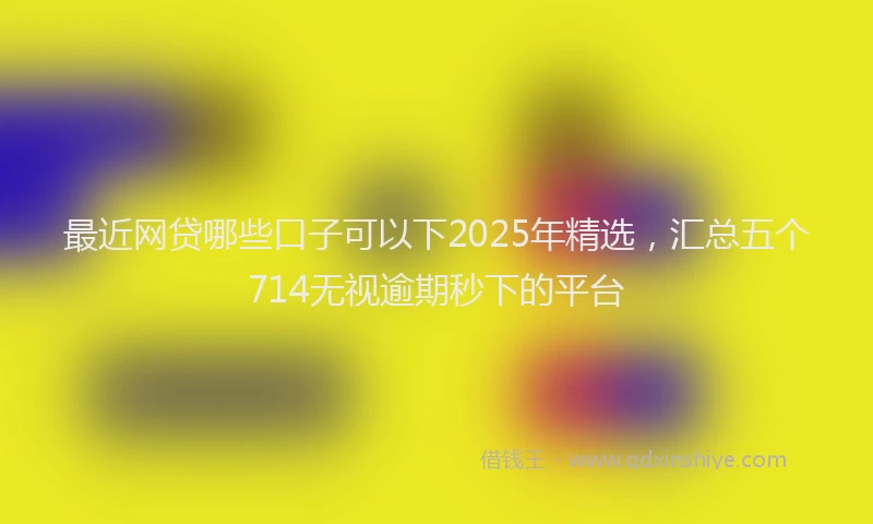 最近网贷哪些口子可以下2025年精选，汇总五个714无视逾期秒下的平台