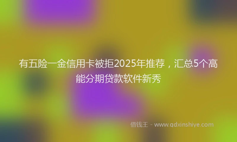 有五险一金信用卡被拒2025年推荐，汇总5个高能分期贷款软件新秀