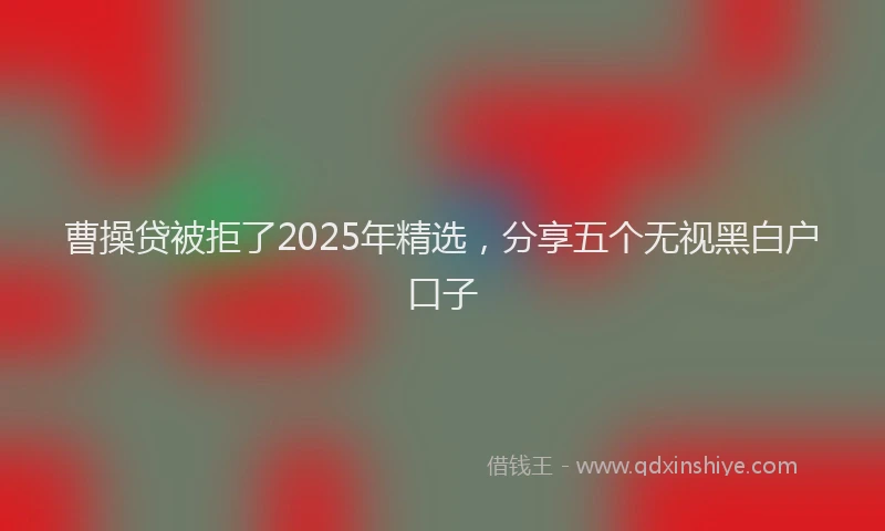 曹操贷被拒了2025年精选，分享五个无视黑白户口子
