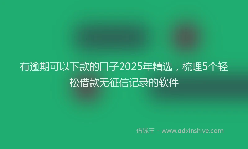 有逾期可以下款的口子2025年精选，梳理5个轻松借款无征信记录的软件