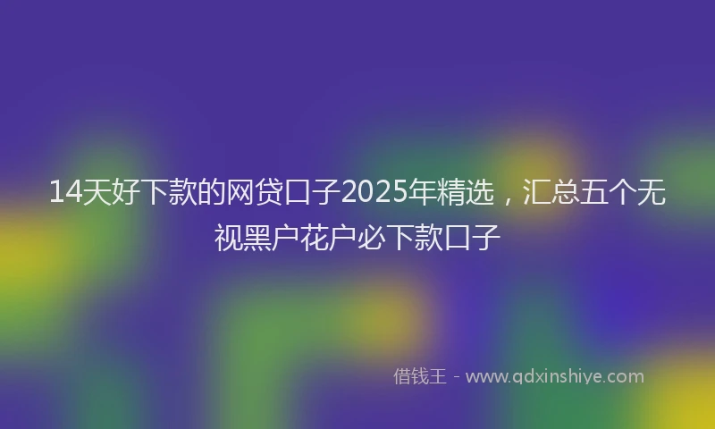 14天好下款的网贷口子2025年精选，汇总五个无视黑户花户必下款口子