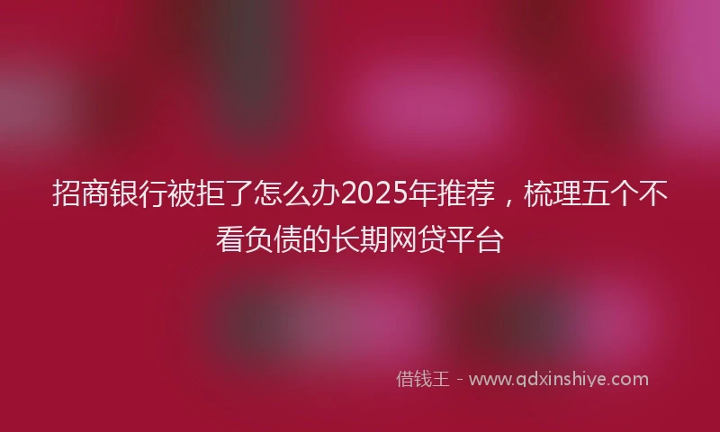 招商银行被拒了怎么办2025年推荐，梳理五个不看负债的长期网贷平台