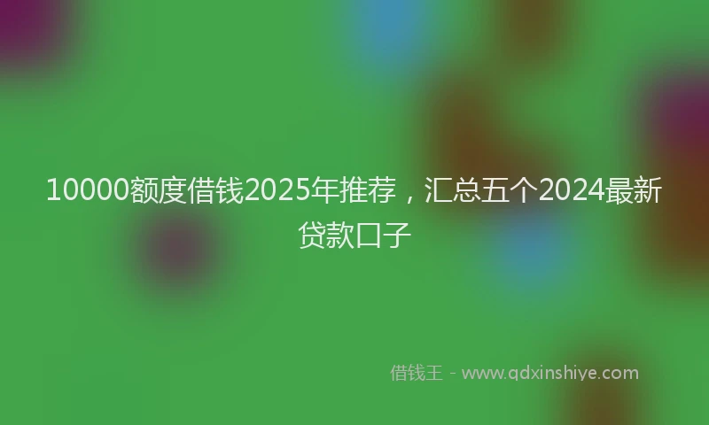 10000额度借钱2025年推荐，汇总五个2024最新贷款口子