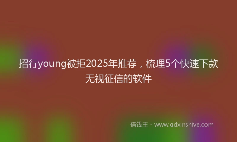 招行young被拒2025年推荐，梳理5个快速下款无视征信的软件