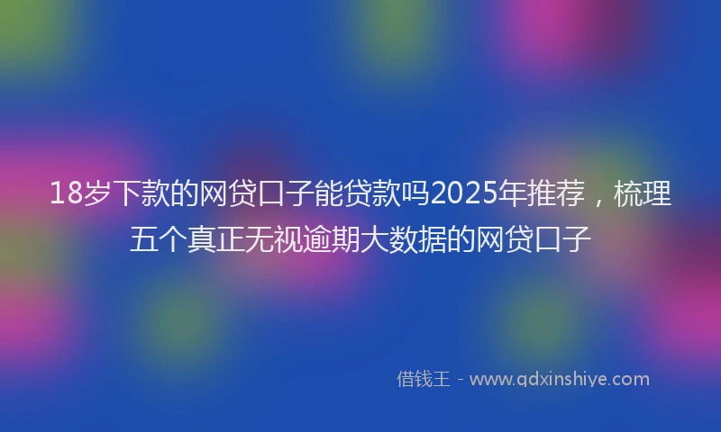 18岁下款的网贷口子能贷款吗2025年推荐，梳理五个真正无视逾期大数据的网贷口子