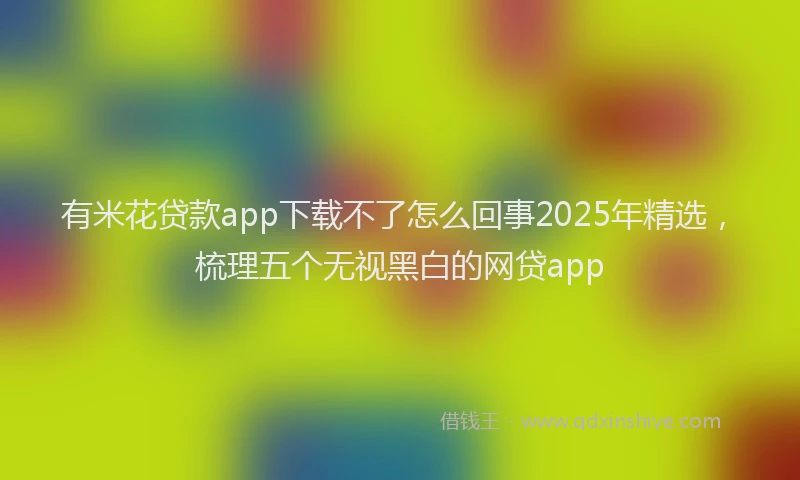 有米花贷款app下载不了怎么回事2025年精选，梳理五个无视黑白的网贷app