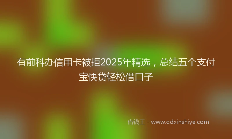 有前科办信用卡被拒2025年精选，总结五个支付宝快贷轻松借口子