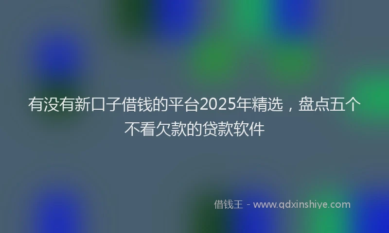 有没有新口子借钱的平台2025年精选，盘点五个不看欠款的贷款软件