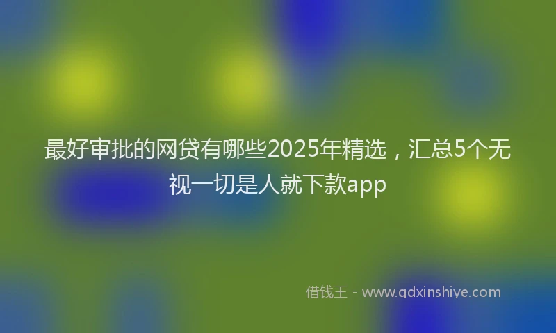 最好审批的网贷有哪些2025年精选，汇总5个无视一切是人就下款app