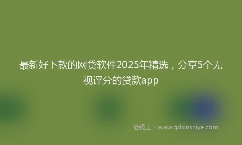 最新好下款的网贷软件2025年精选，分享5个无视评分的贷款app