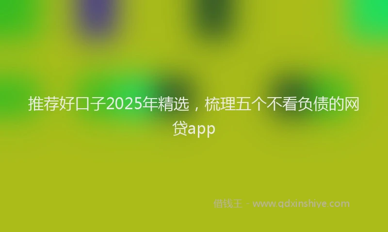 推荐好口子2025年精选，梳理五个不看负债的网贷app